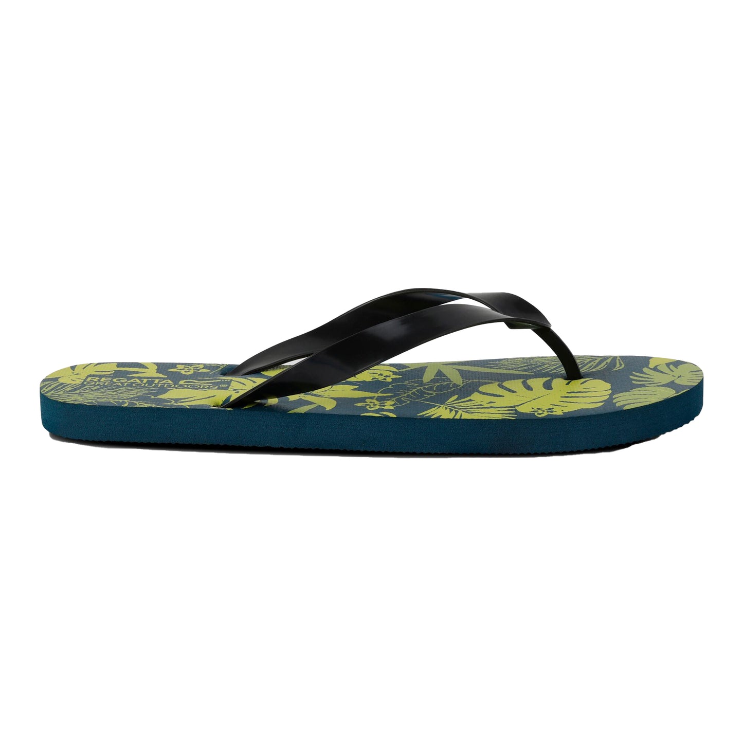 Green-Black - Side - Regatta Mens Bali Hawaii Flip Flops