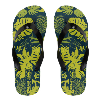 Green-Black - Lifestyle - Regatta Mens Bali Hawaii Flip Flops