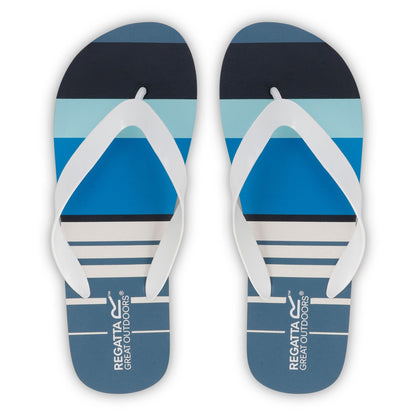 Blue - Side - Regatta Mens Bali Hawaii Flip Flops