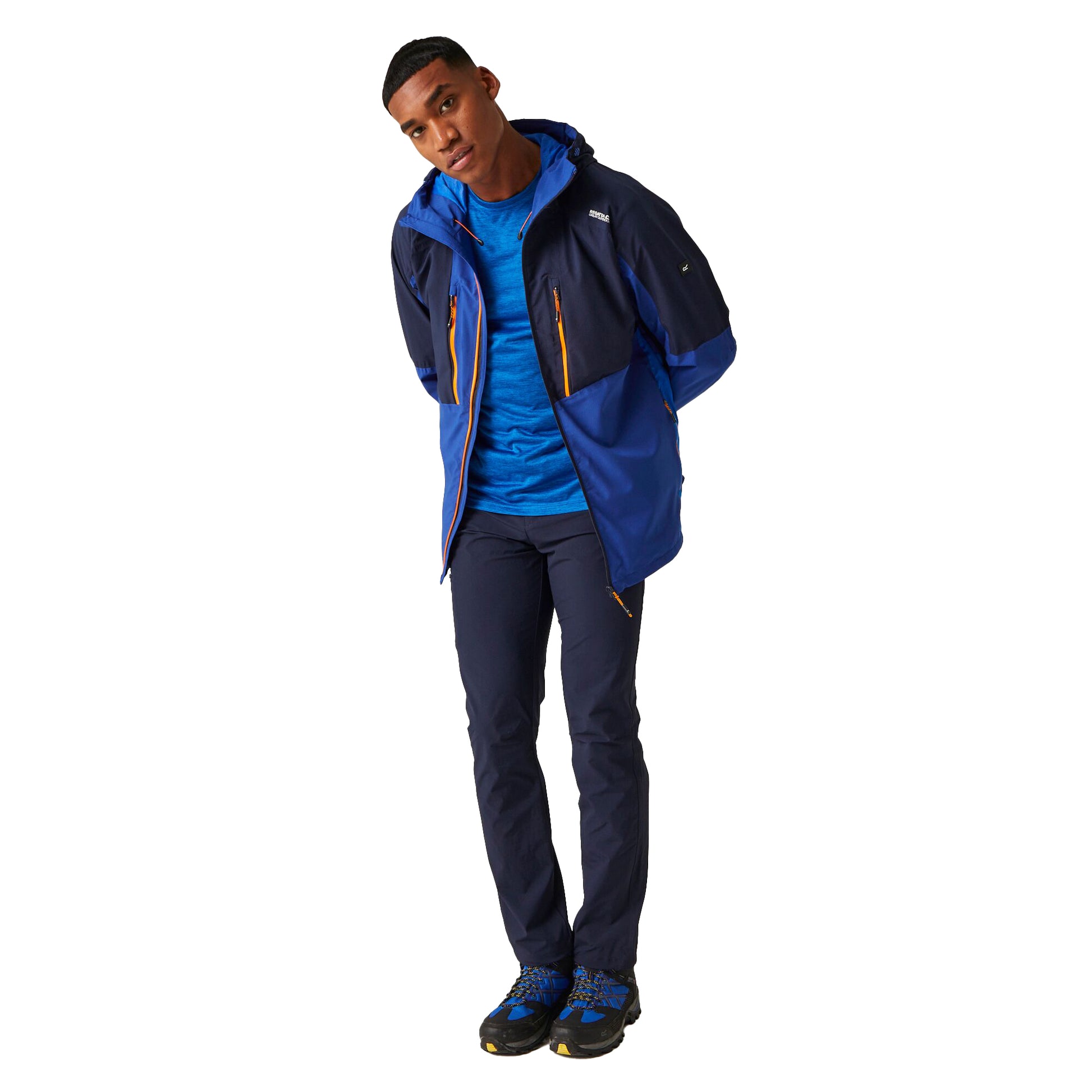 New Royal-Navy - Close up - Regatta Mens Raddick II Waterproof Jacket