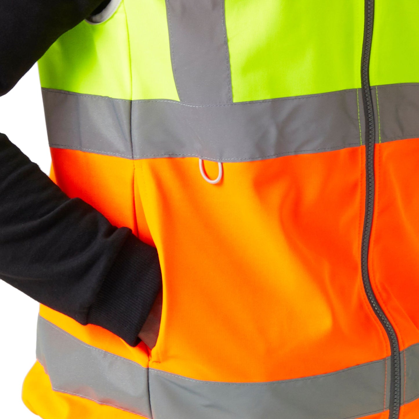 Yellow-Orange - Pack Shot - Regatta Professional Mens Full Zip Hi-Vis Vest