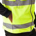 Yellow - Pack Shot - Regatta Professional Mens Full Zip Hi-Vis Vest