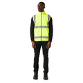 Yellow - Close up - Regatta Professional Mens Full Zip Hi-Vis Vest