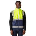 Yellow-Navy - Front - Regatta Professional Mens Full Zip Hi-Vis Vest