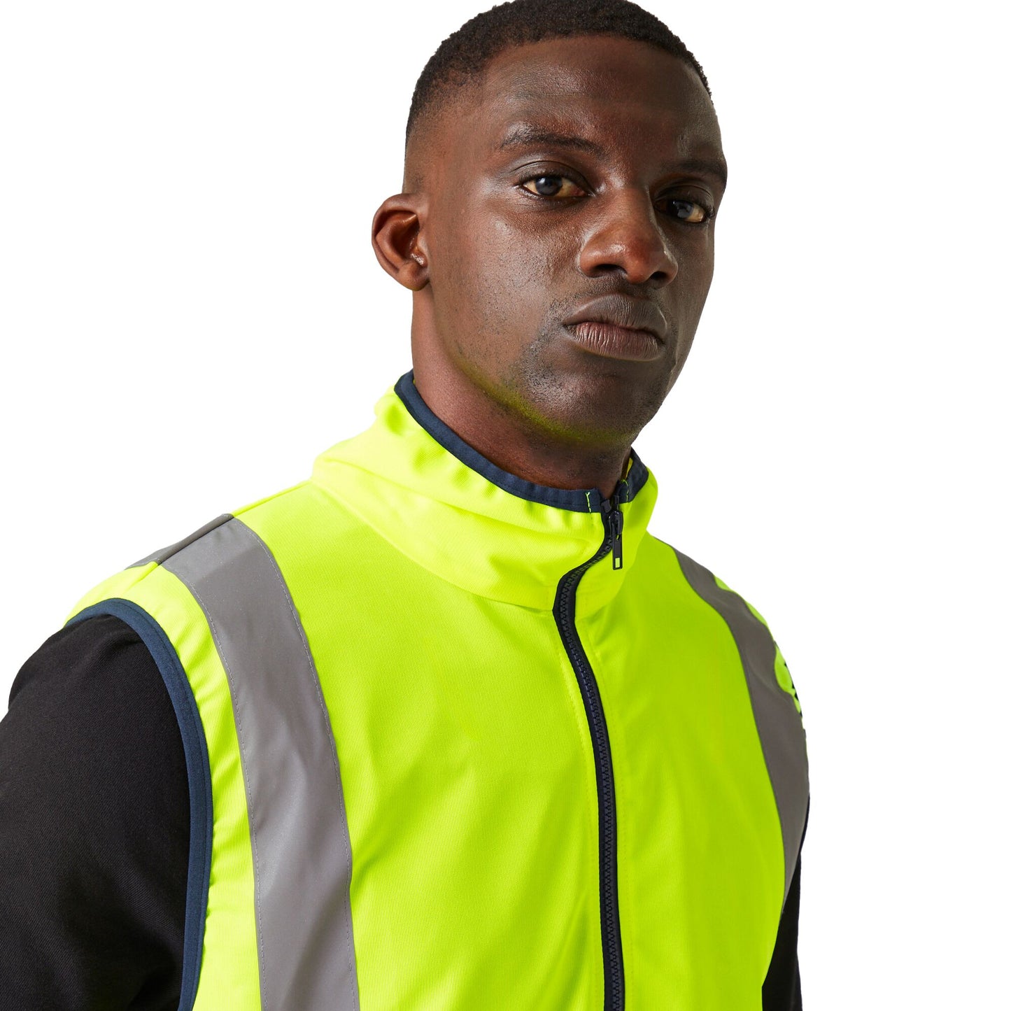 Yellow-Navy - Lifestyle - Regatta Professional Mens Full Zip Hi-Vis Vest