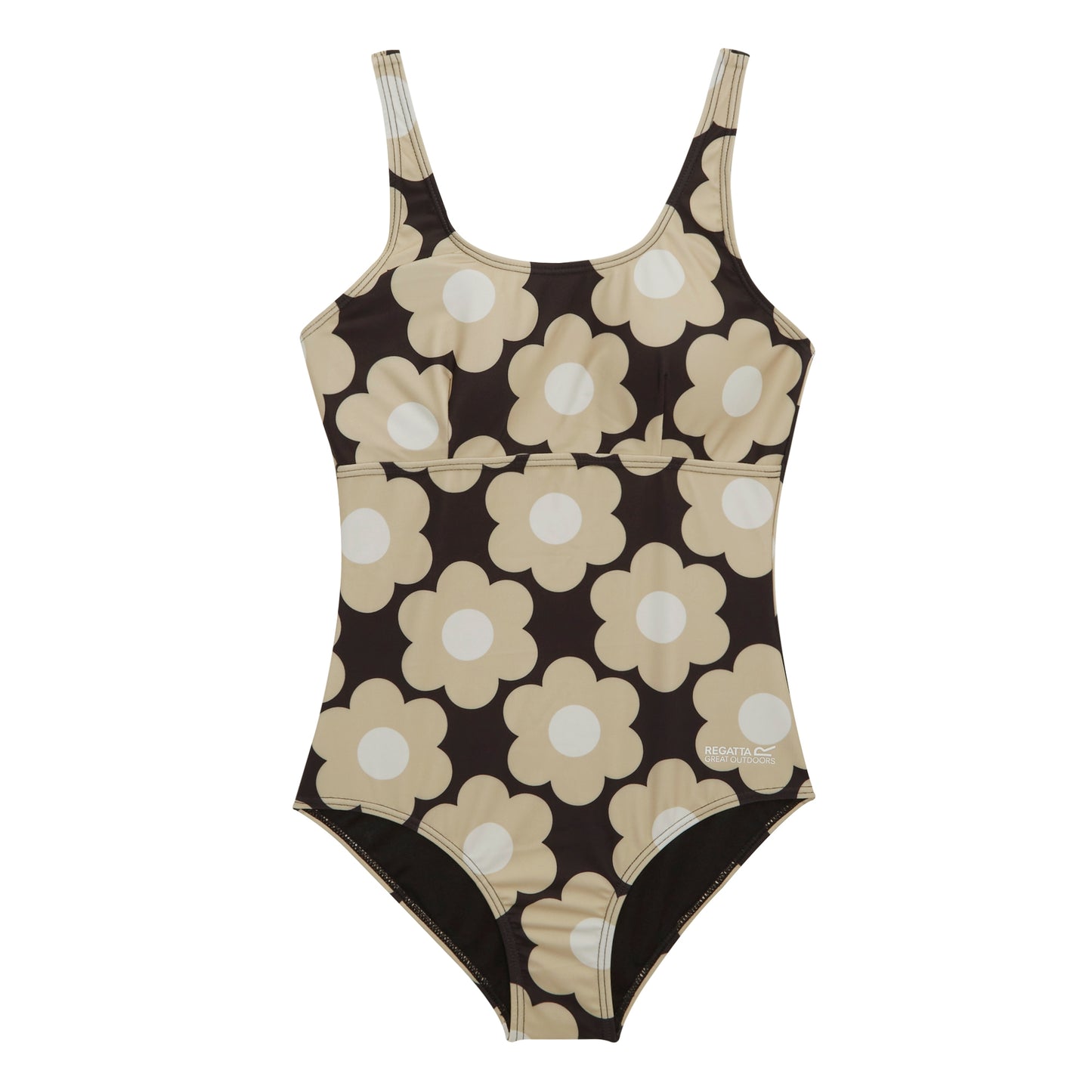 Black - Front - Regatta Womens-Ladies Orla Kiely Sixties Daisy One Piece Swimsuit