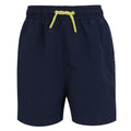 Navy - Front - Regatta Childrens-Kids Skander III Plain Swim Shorts