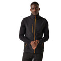 Black-Orange Pop - Side - Regatta Professional Mens Softshell 2 Layer Body Warmer