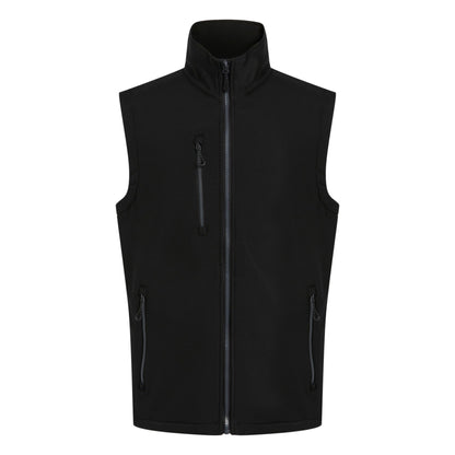 Black-Seal Grey - Front - Regatta Professional Mens Softshell 2 Layer Body Warmer