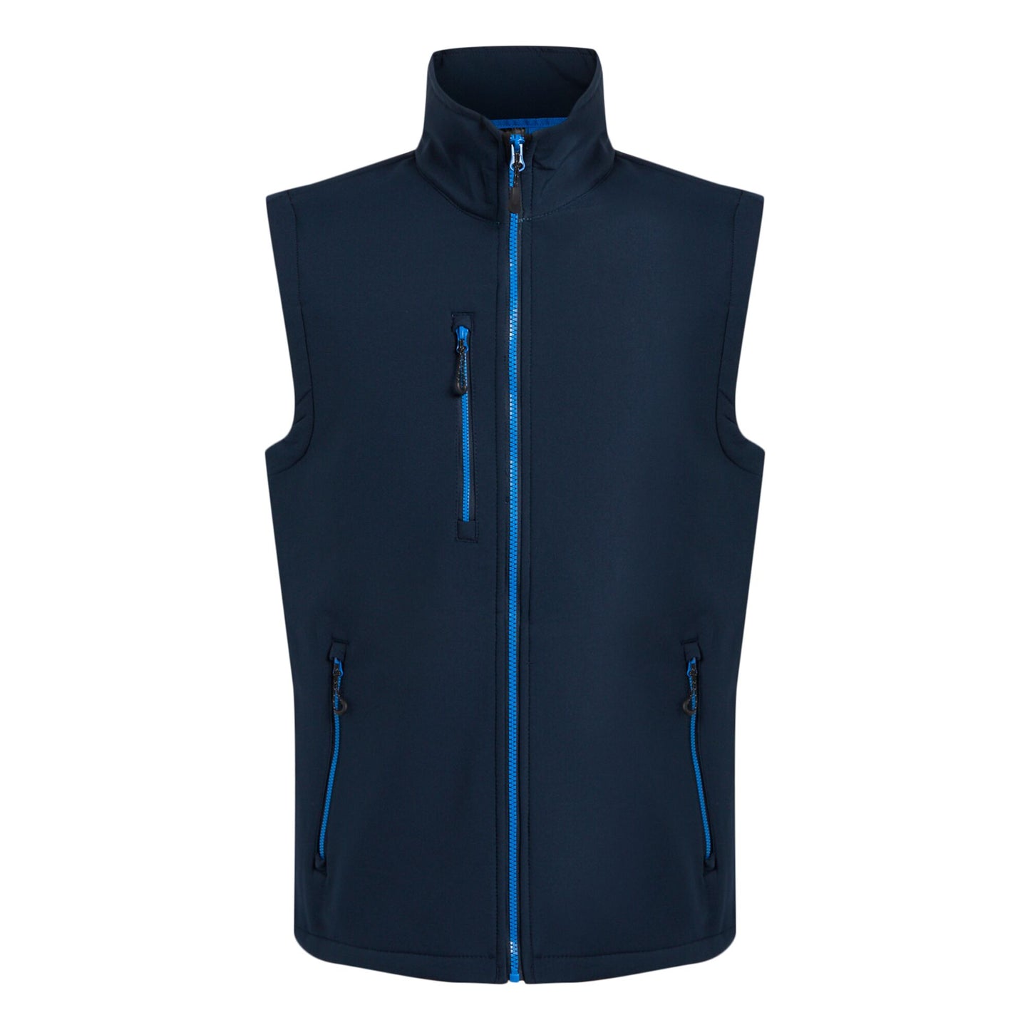 Navy-French Blue - Front - Regatta Professional Mens Softshell 2 Layer Body Warmer