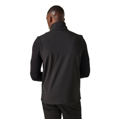 Black-Orange Pop - Lifestyle - Regatta Professional Mens Softshell 2 Layer Body Warmer