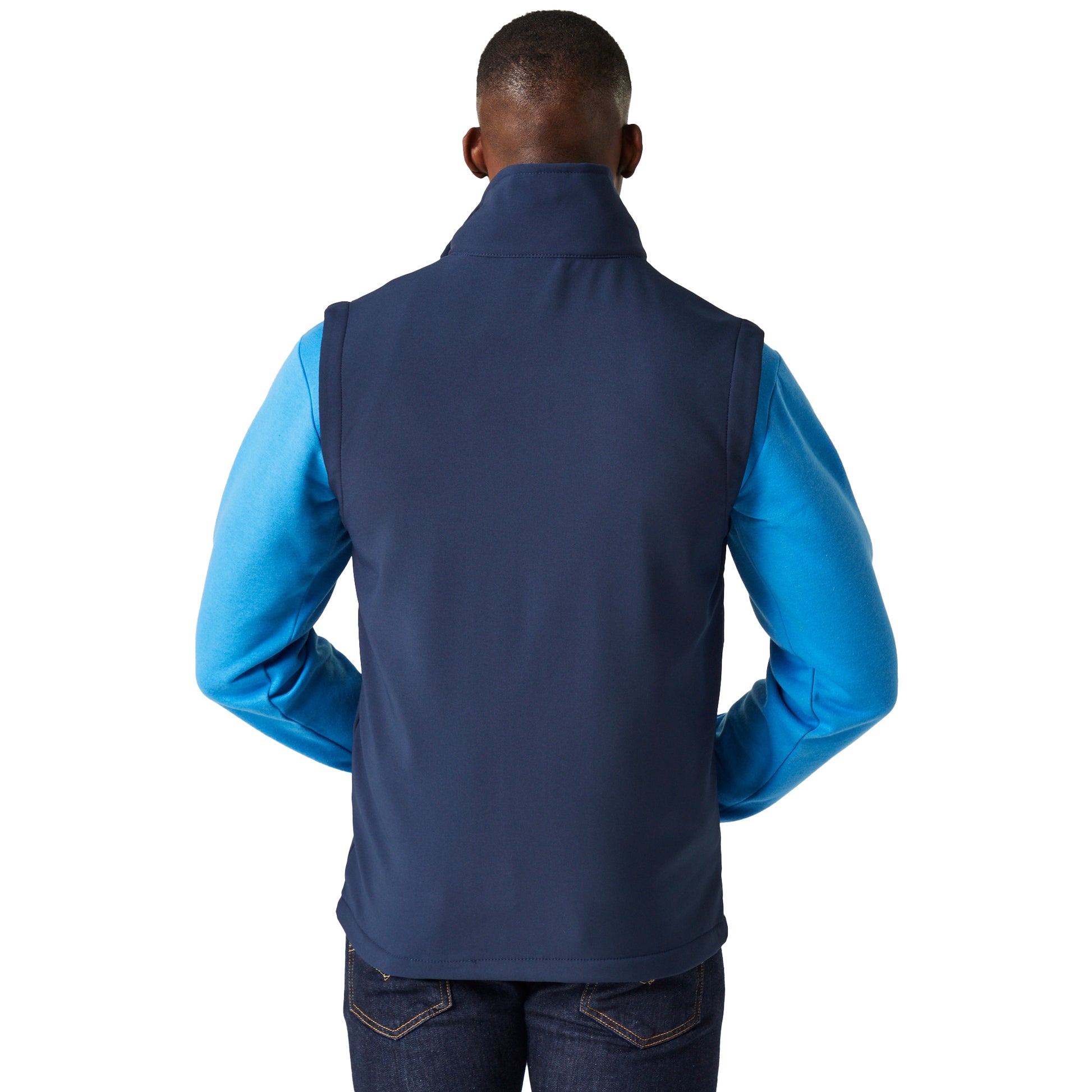 Navy-French Blue - Lifestyle - Regatta Professional Mens Softshell 2 Layer Body Warmer