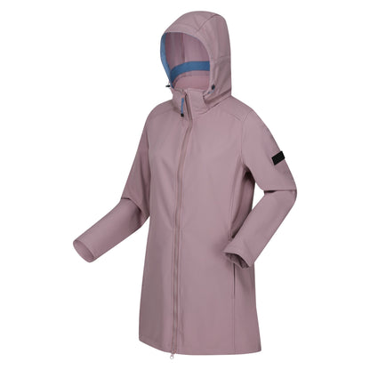 Heather-Coronet Blue - Side - Regatta Womens-Ladies Carisbrooke Soft Shell Jacket