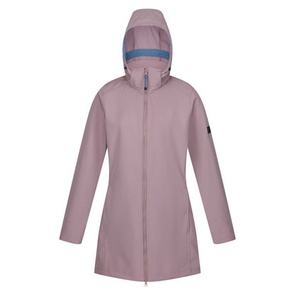 Heather-Coronet Blue - Front - Regatta Womens-Ladies Carisbrooke Soft Shell Jacket
