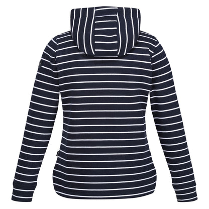 Navy-White - Back - Regatta Womens-Ladies Bayletta Full Zip Hoodie