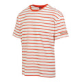 White-Rusty Orange - Side - Regatta Mens Shorebay II Stripe T-Shirt