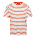 White-Rusty Orange - Front - Regatta Mens Shorebay II Stripe T-Shirt