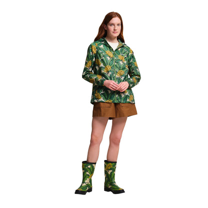 Green - Lifestyle - Regatta Womens-Ladies Orla Kiely Tropical Floral Packaway Waterproof Jacket