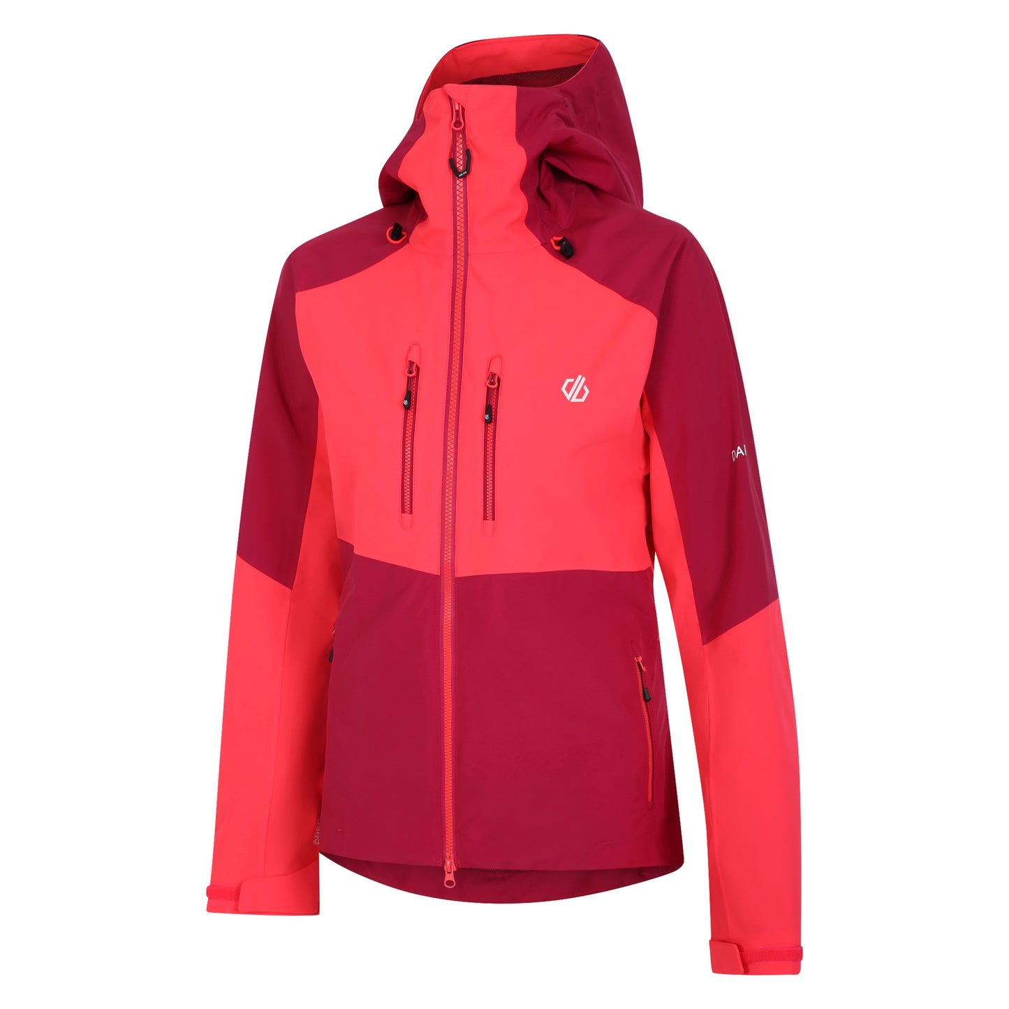 Berry Pink-Neon Pink - Side - Dare 2B Womens-Ladies Pitching Waterproof Jacket