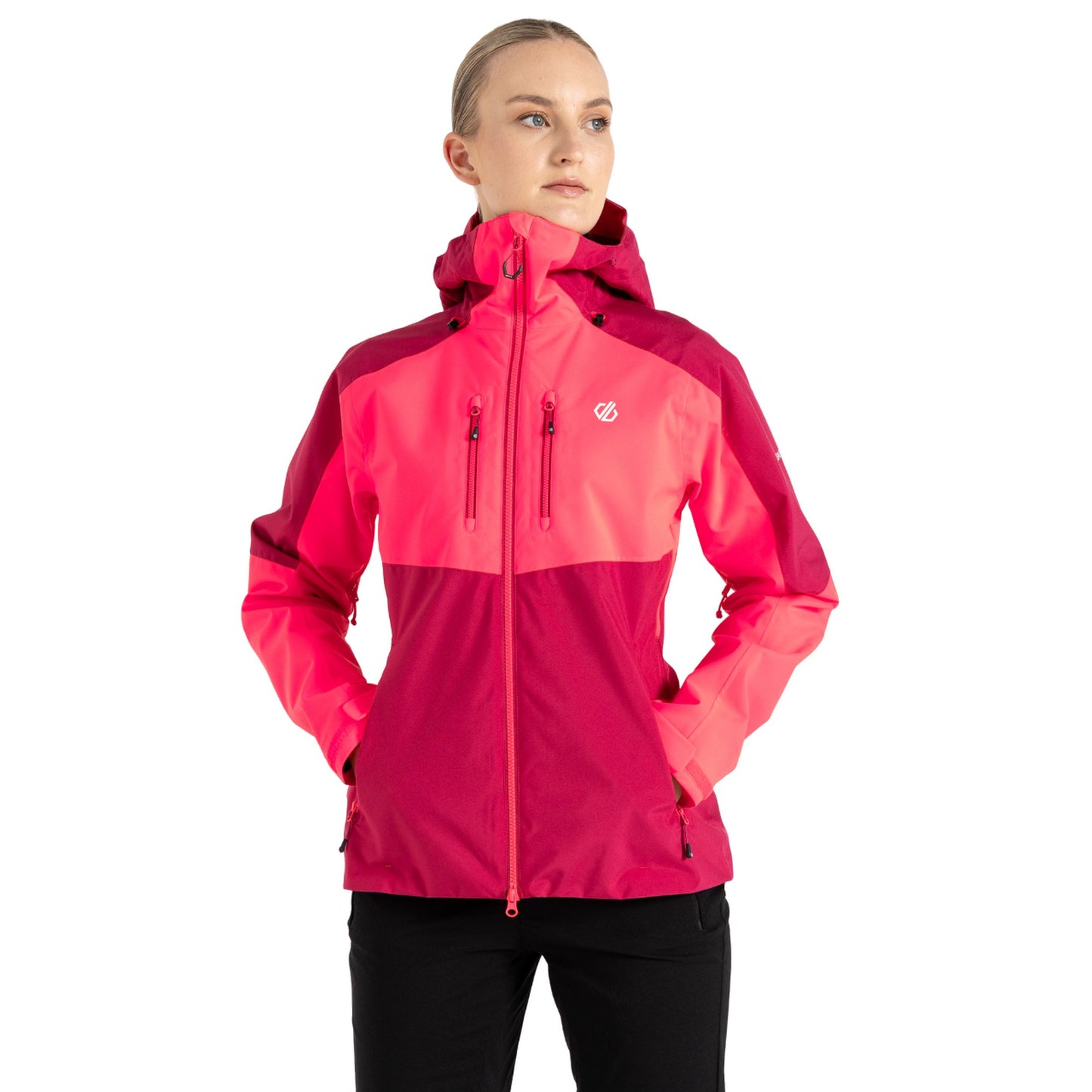 Berry Pink-Neon Pink - Lifestyle - Dare 2B Womens-Ladies Pitching Waterproof Jacket