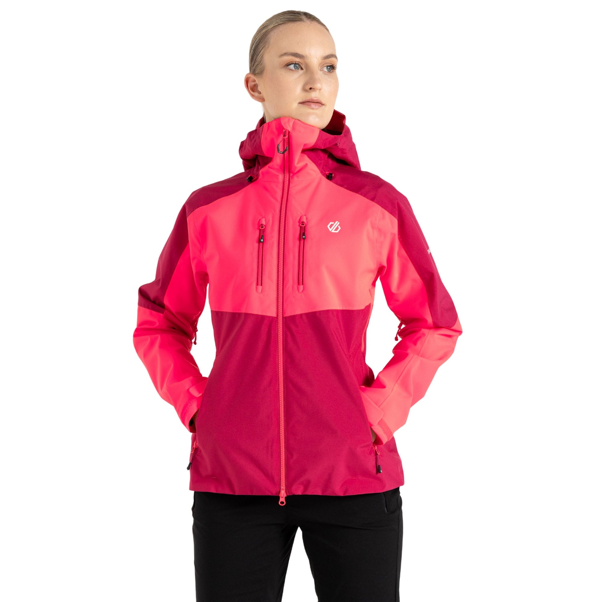 Berry Pink-Neon Pink - Lifestyle - Dare 2B Womens-Ladies Pitching Waterproof Jacket
