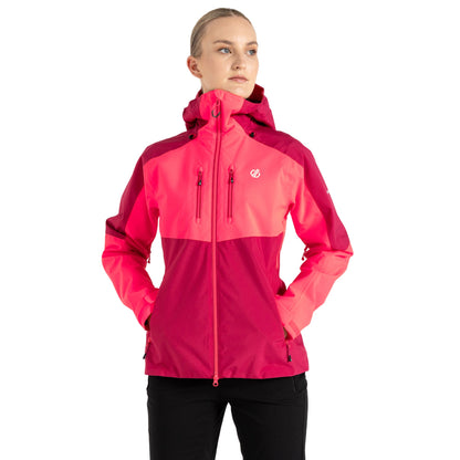 Berry Pink-Neon Pink - Lifestyle - Dare 2B Womens-Ladies Pitching Waterproof Jacket
