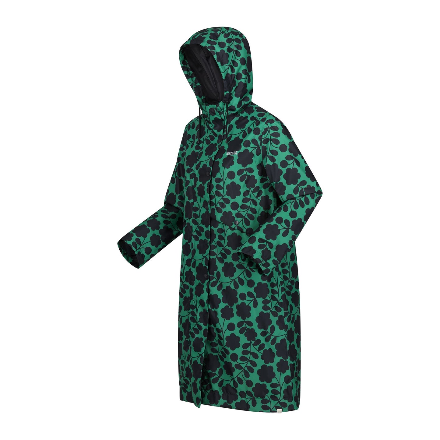 Green - Side - Regatta Womens-Ladies Orla Kiely Mac Floral Waterproof Jacket