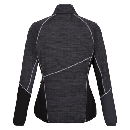 Seal Grey-Black - Back - Regatta Womens-Ladies Hepley II Full Zip Fleece Jacket