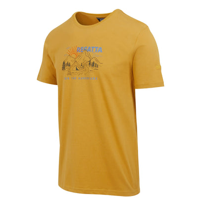 Gold Straw - Side - Regatta Mens Cline VIII Adventure Sunset T-Shirt