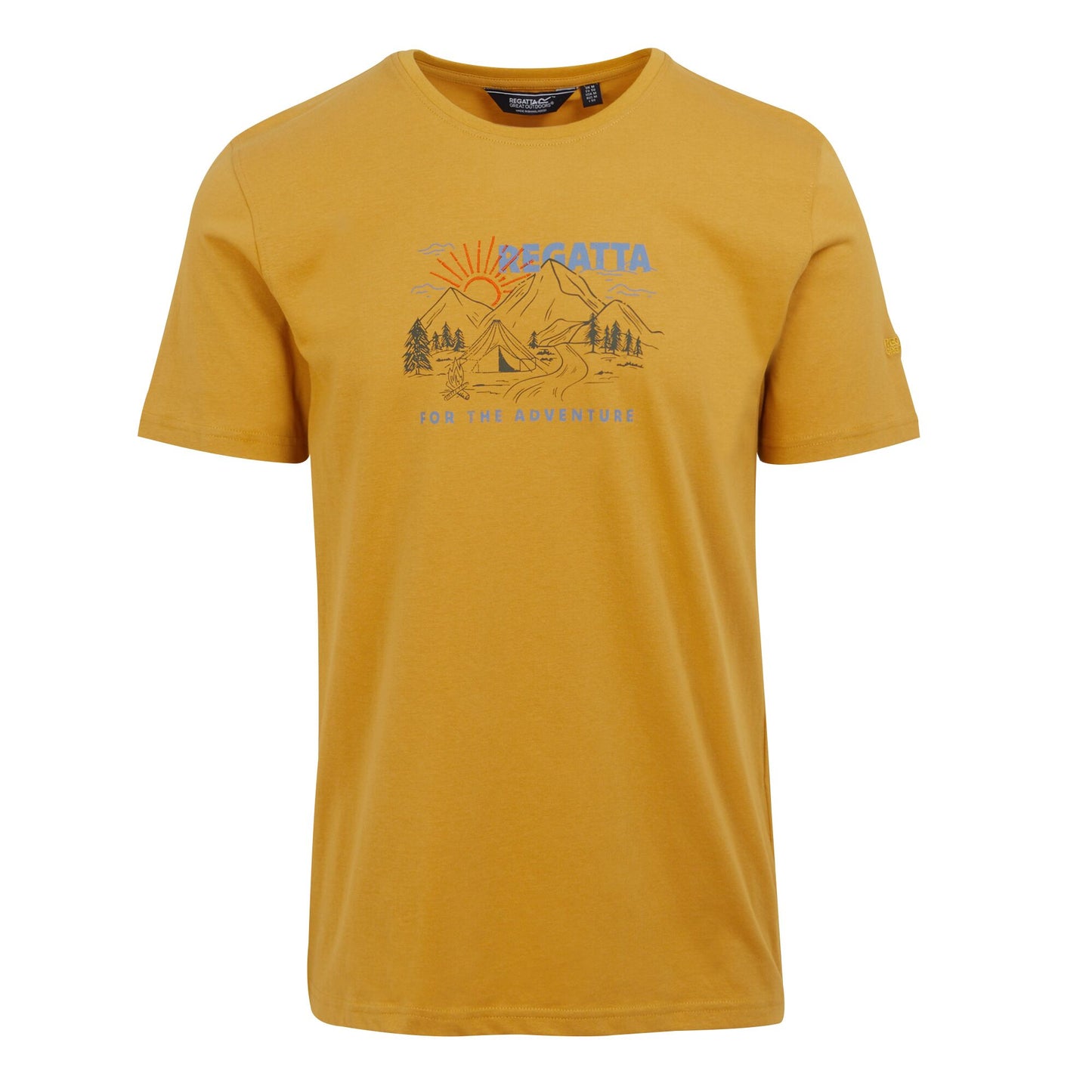 Gold Straw - Front - Regatta Mens Cline VIII Adventure Sunset T-Shirt
