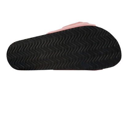 Pink - Side - Regatta Womens-Ladies Ava Plain Bow Strap Sliders