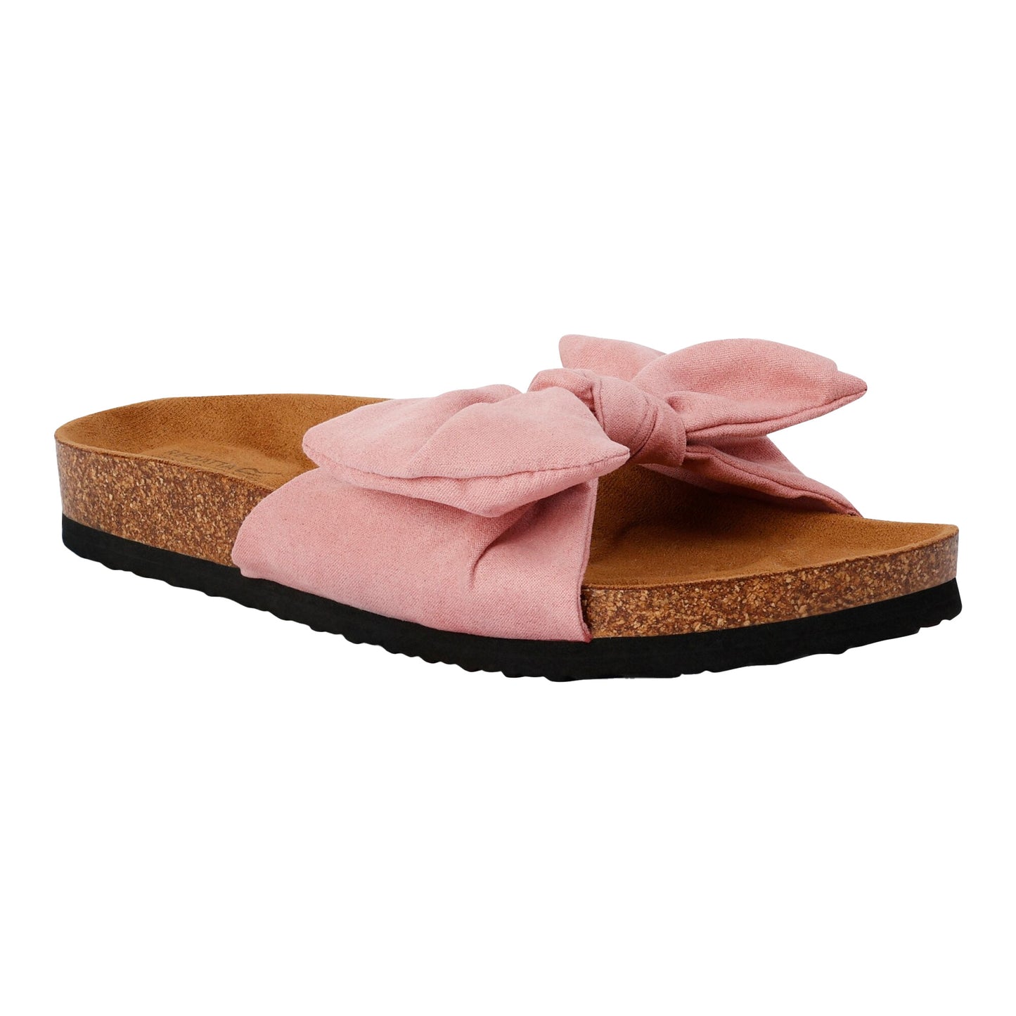 Pink - Front - Regatta Womens-Ladies Ava Plain Bow Strap Sliders