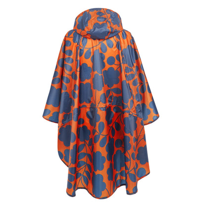 Orange - Back - Regatta Womens-Ladies Orla Kiely Festival Floral Poncho