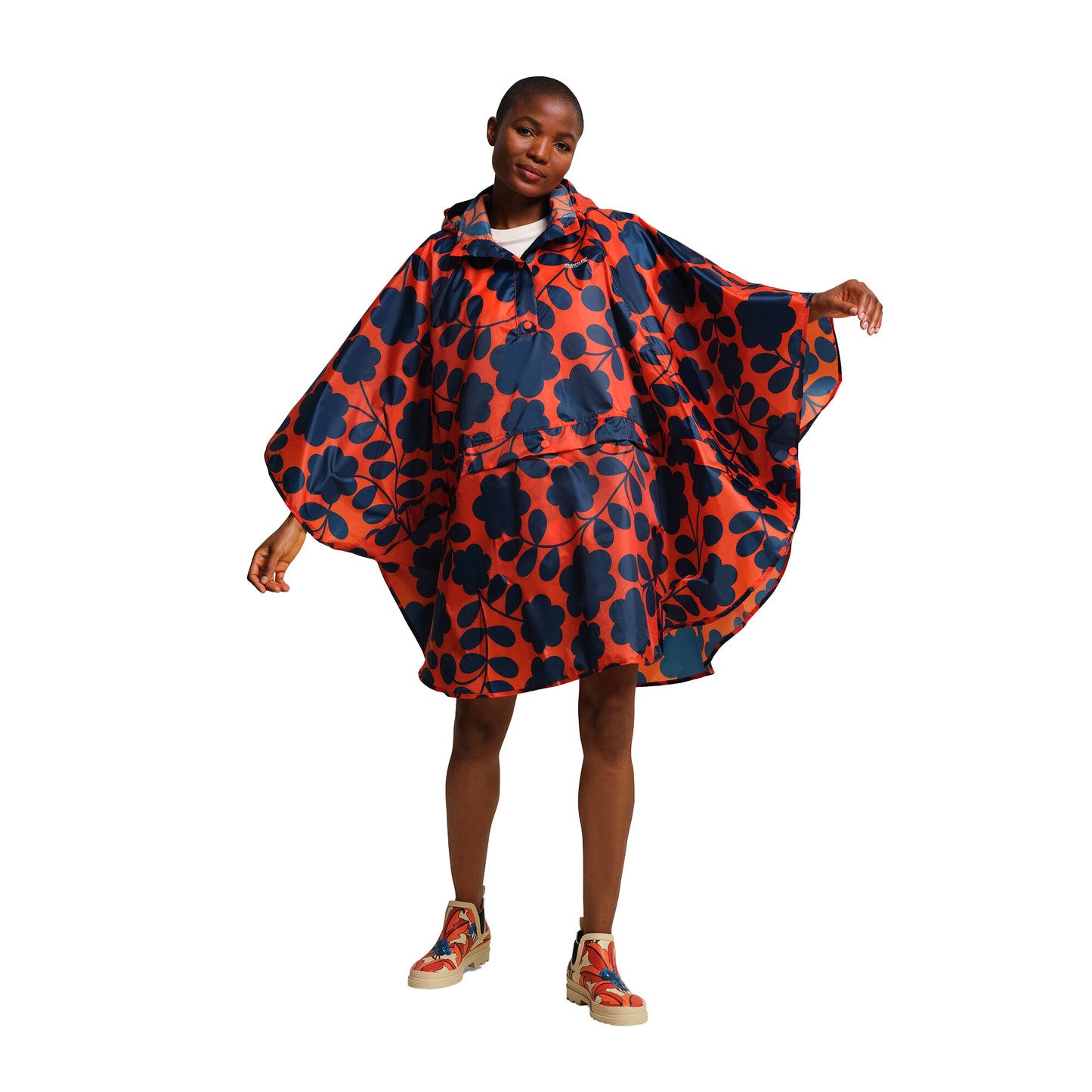 Orange - Lifestyle - Regatta Womens-Ladies Orla Kiely Festival Floral Poncho