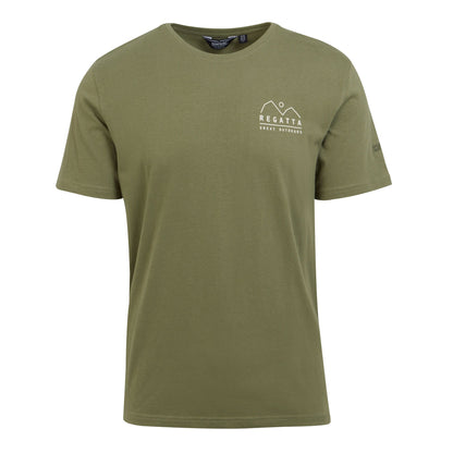 Fauna - Front - Regatta Mens Cline VIII Tree Back Print T-Shirt