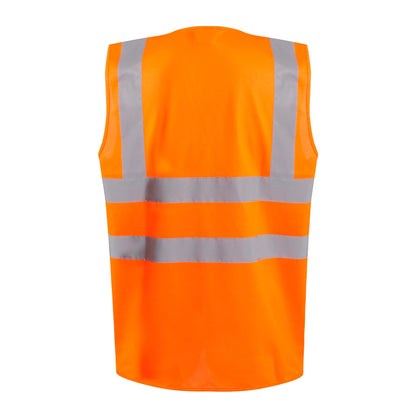 Orange - Back - Regatta Professional Mens Hi-Vis Vest