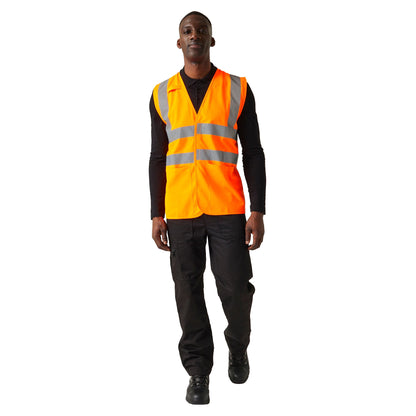 Orange - Pack Shot - Regatta Professional Mens Hi-Vis Vest