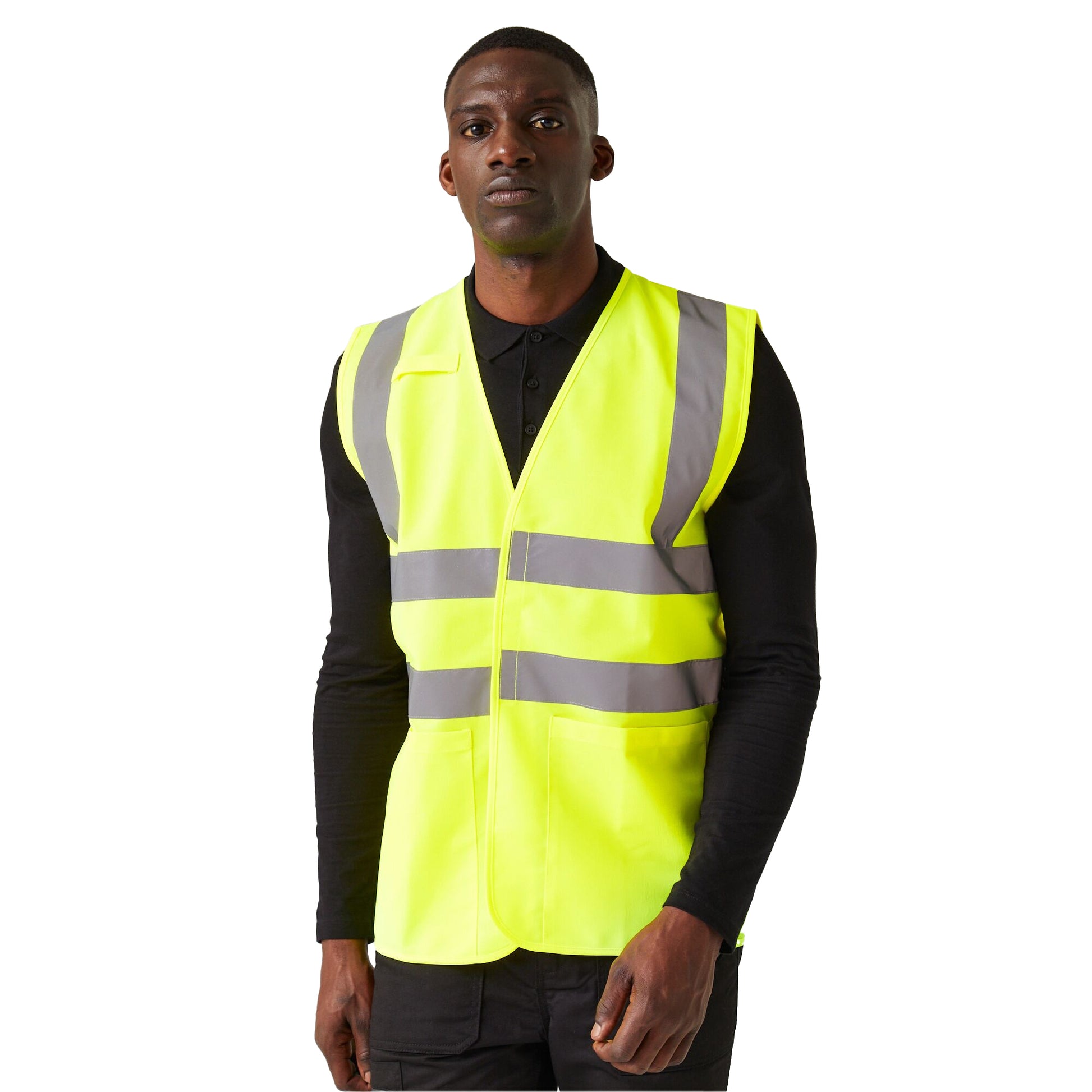Yellow - Side - Regatta Professional Mens Hi-Vis Vest
