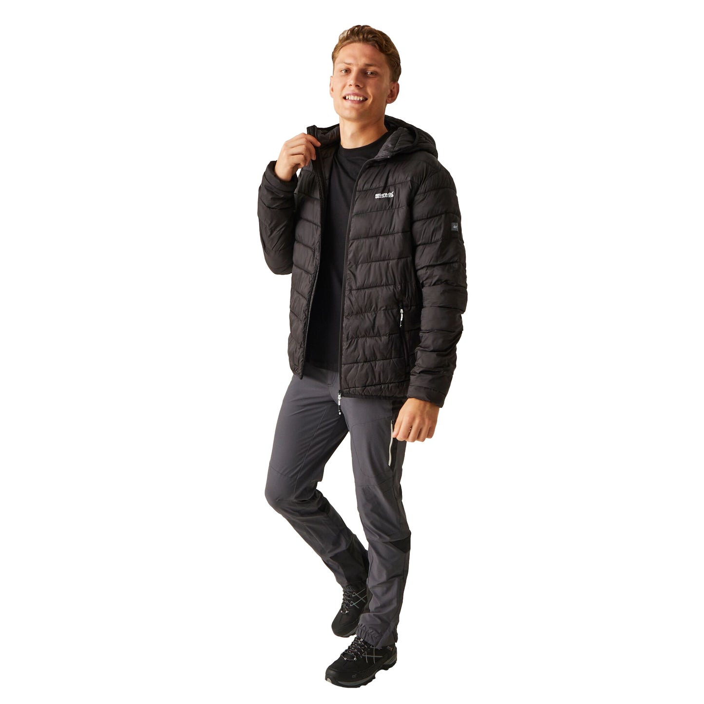 Black - Close up - Regatta Mens Hillpack II Padded Jacket