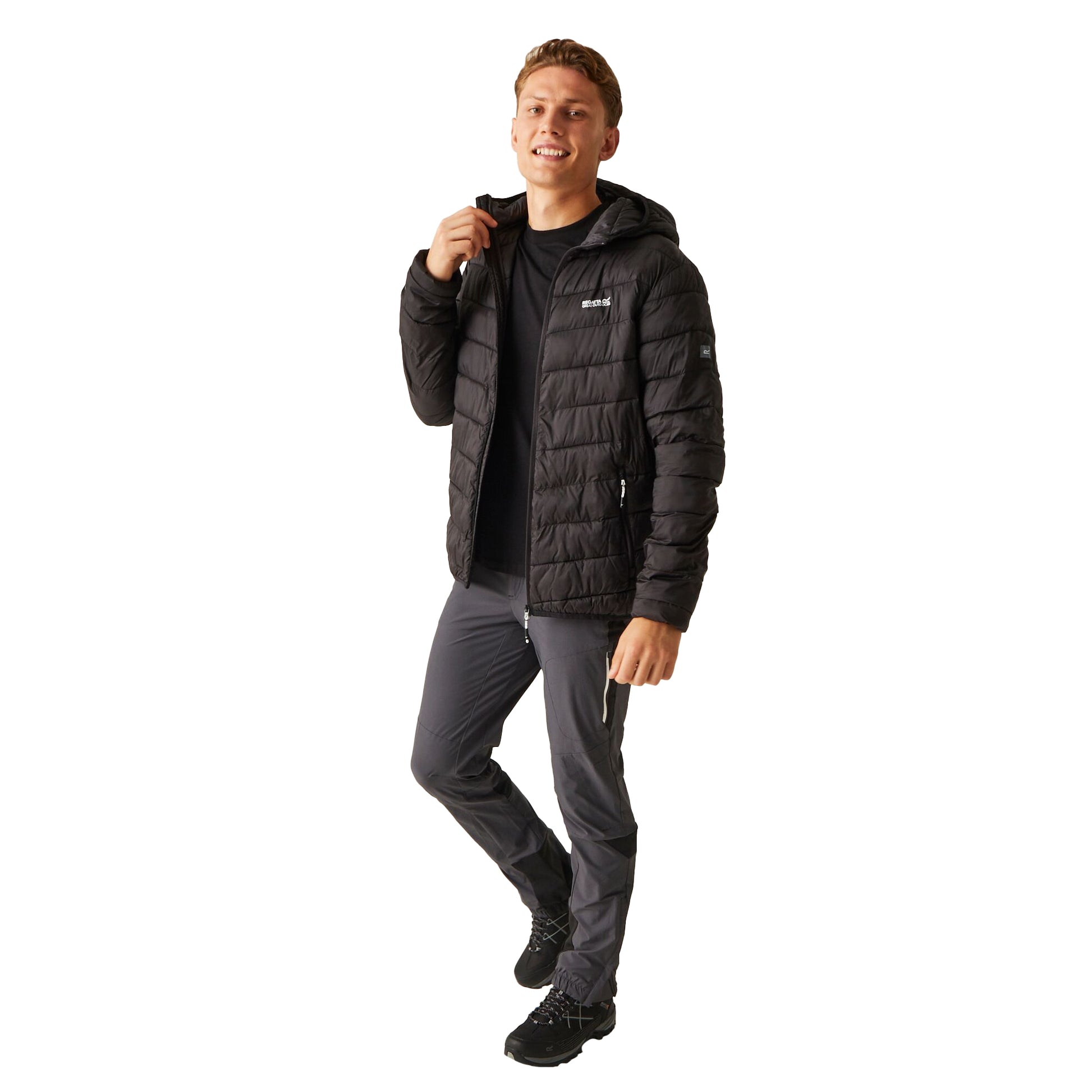 Black - Close up - Regatta Mens Hillpack II Padded Jacket