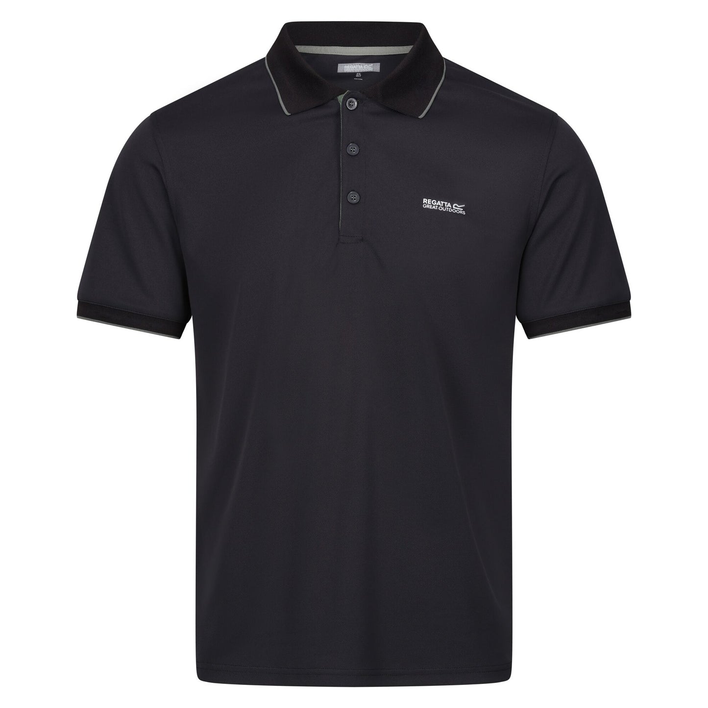 Ash - Front - Regatta Mens Oakmont Polo Shirt