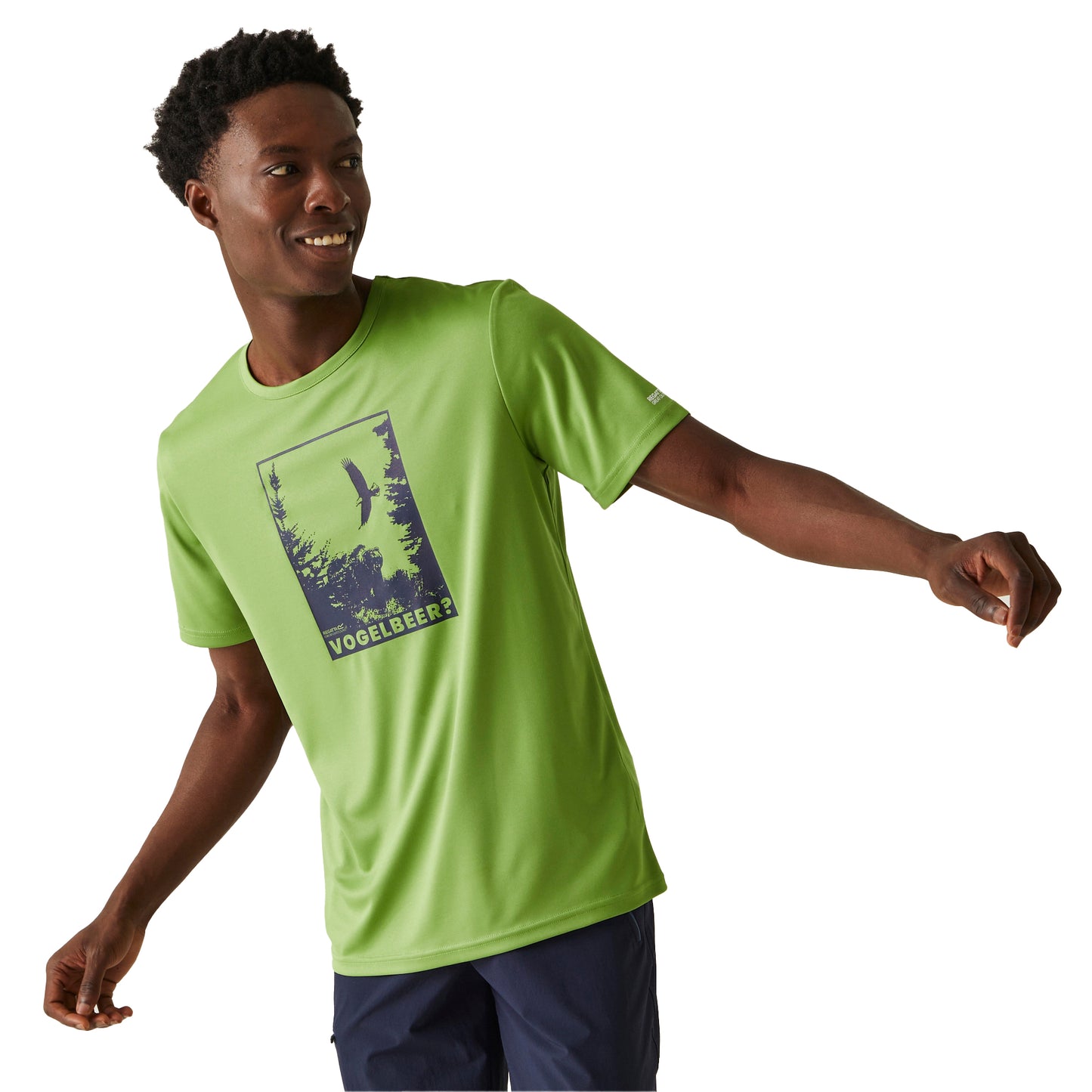 Piquant Green - Lifestyle - Regatta Mens Fingal Slogan III Vogelbeer Eagle T-Shirt