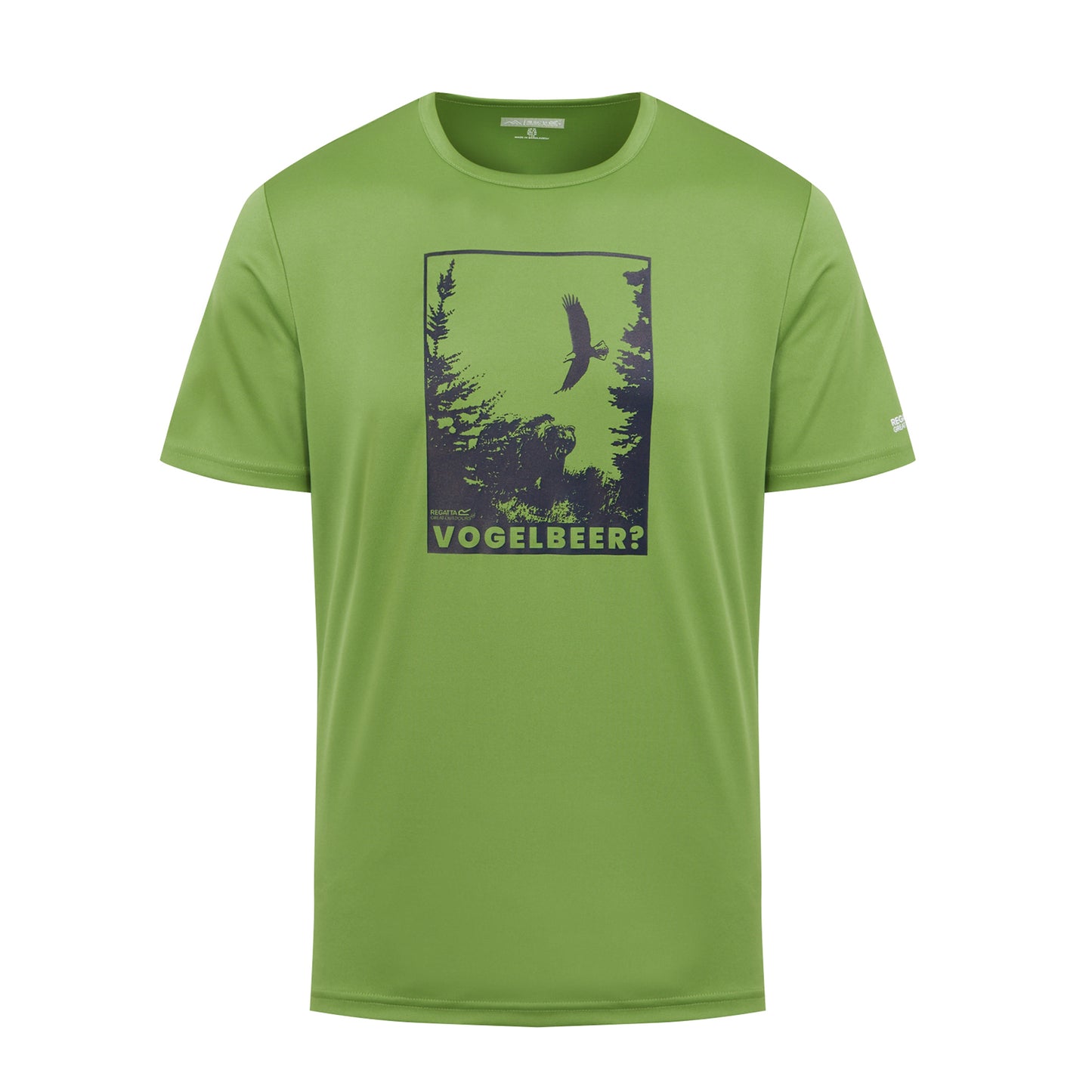 Piquant Green - Front - Regatta Mens Fingal Slogan III Vogelbeer Eagle T-Shirt