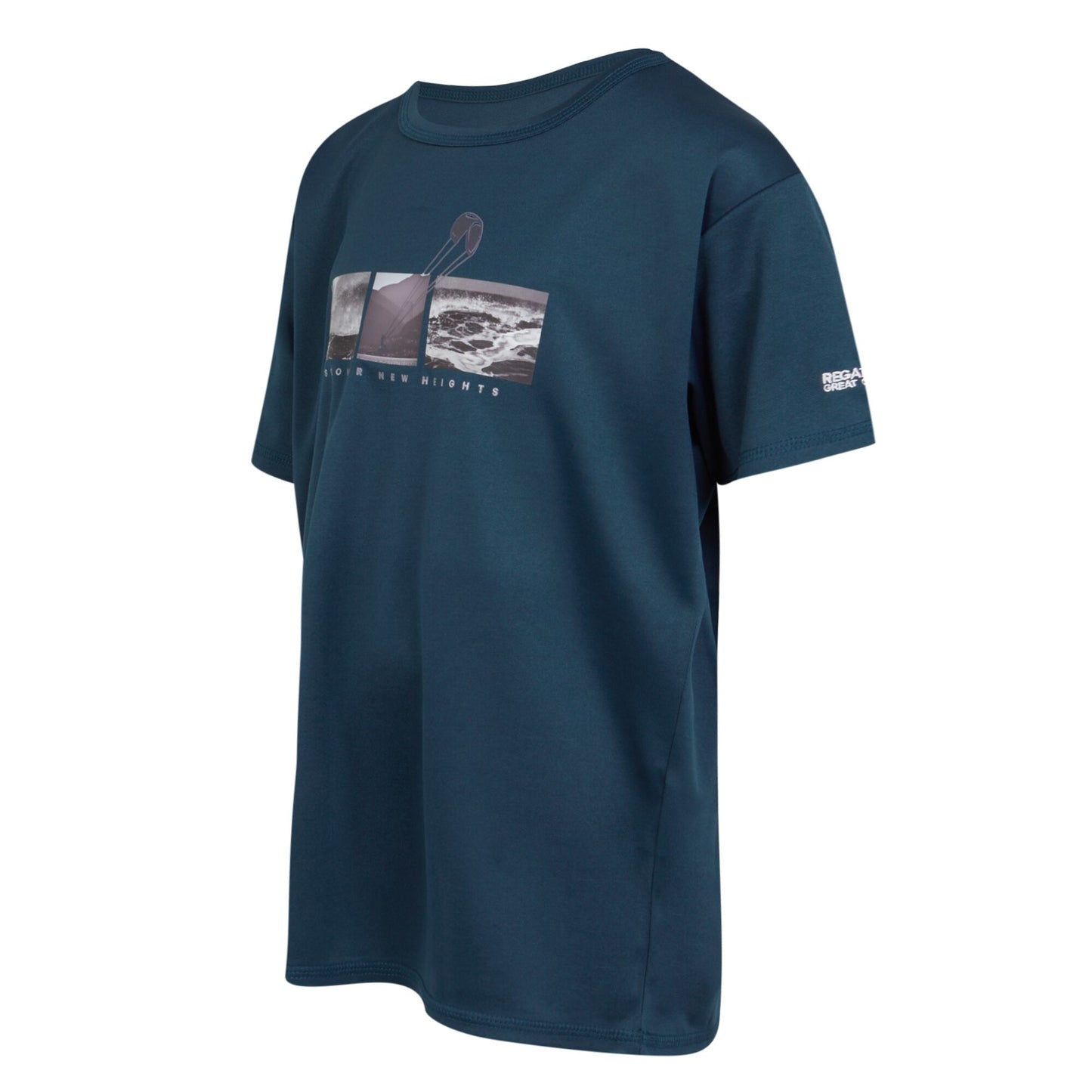 Moonlight Denim - Side - Regatta Childrens-Kids Alvarado VIII Sea Print T-Shirt