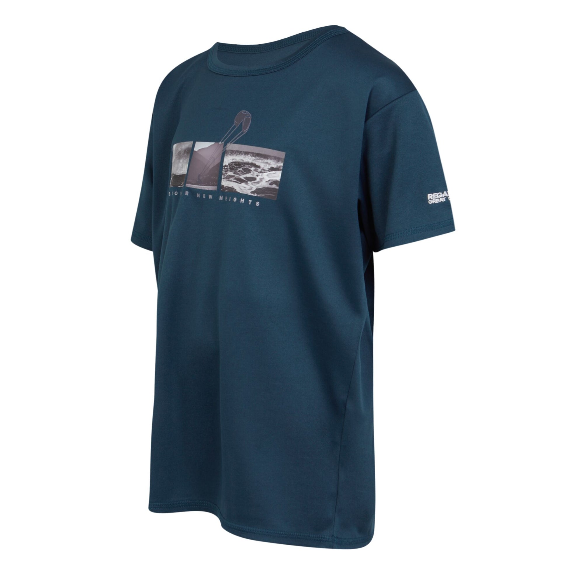 Moonlight Denim - Side - Regatta Childrens-Kids Alvarado VIII Sea Print T-Shirt