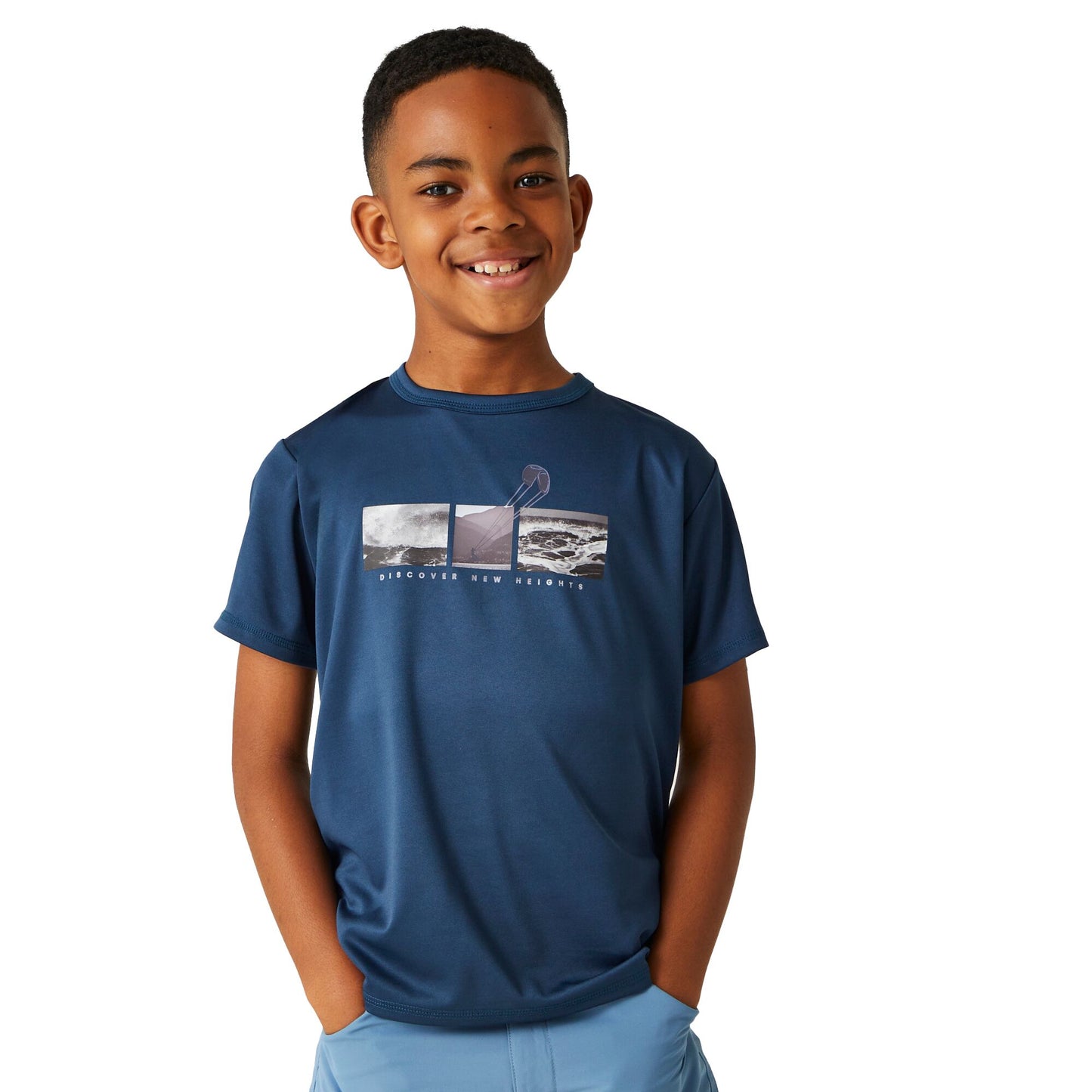 Moonlight Denim - Lifestyle - Regatta Childrens-Kids Alvarado VIII Sea Print T-Shirt