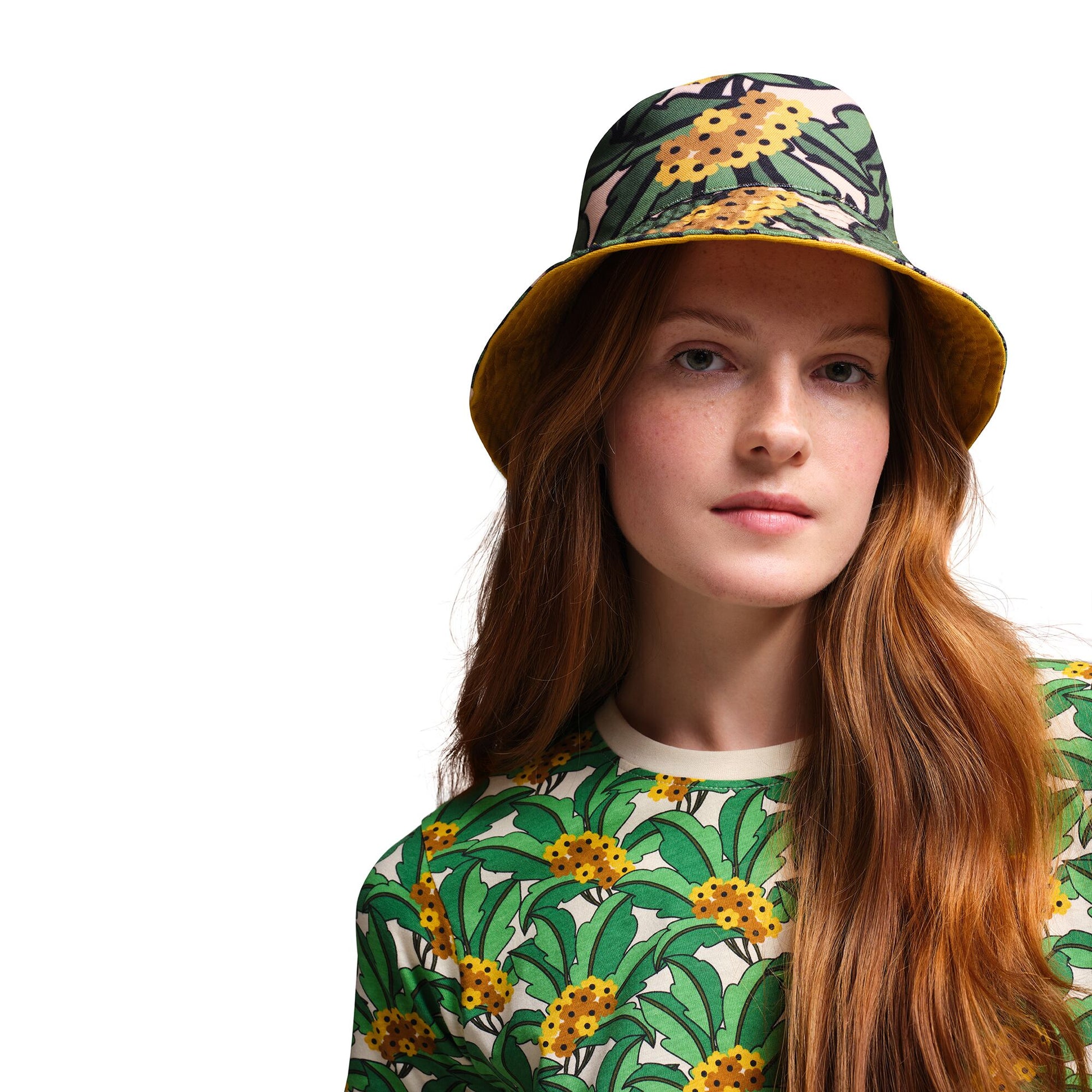 Green - Pack Shot - Regatta Orla Tropical Reversible Bucket Hat