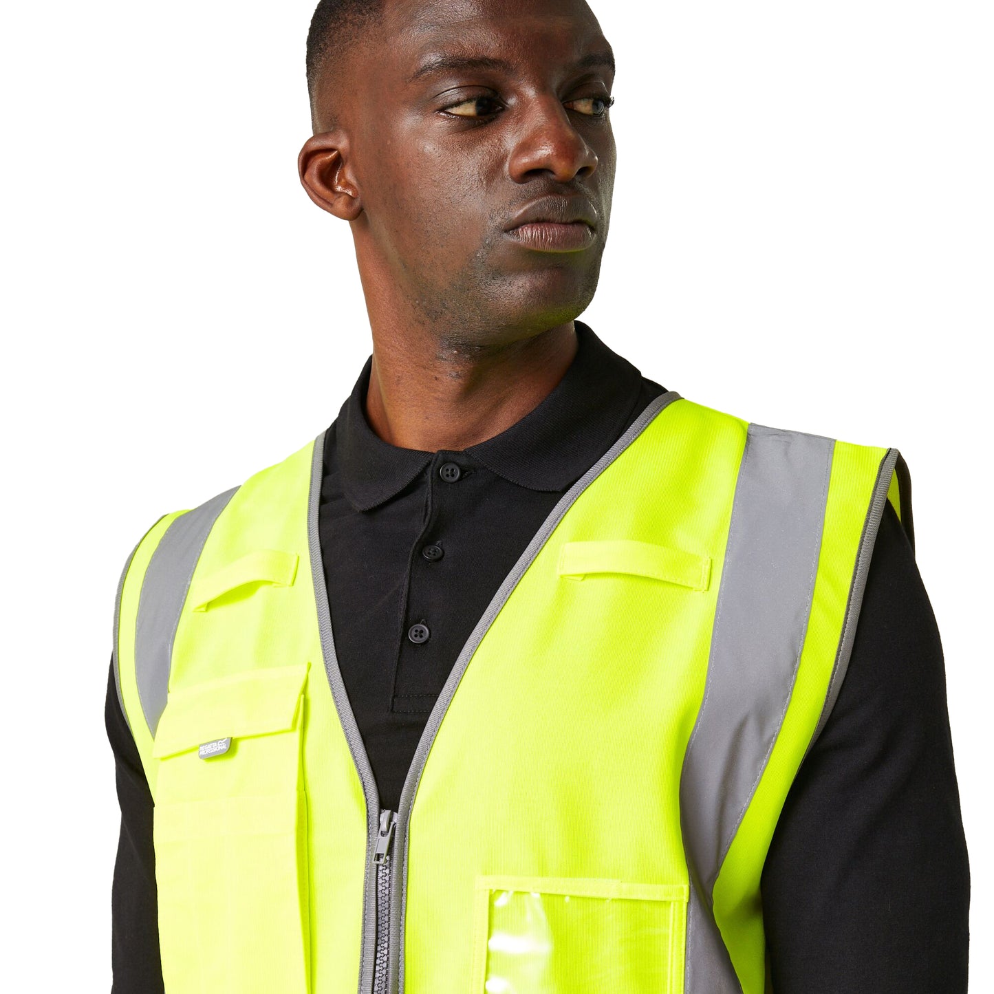 Yellow - Side - Regatta Professional Mens Hi-Vis Vest