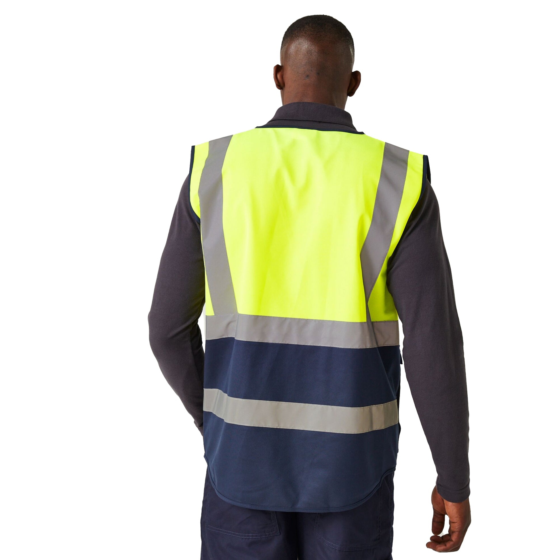 Yellow-Navy - Lifestyle - Regatta Professional Mens Hi-Vis Vest