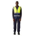 Yellow-Navy - Pack Shot - Regatta Professional Mens Hi-Vis Vest